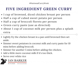 Barker Butchers - 5 ingredient green curry